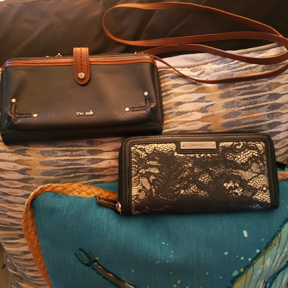 The Sak Wallet Crossbody and Nine West wallet